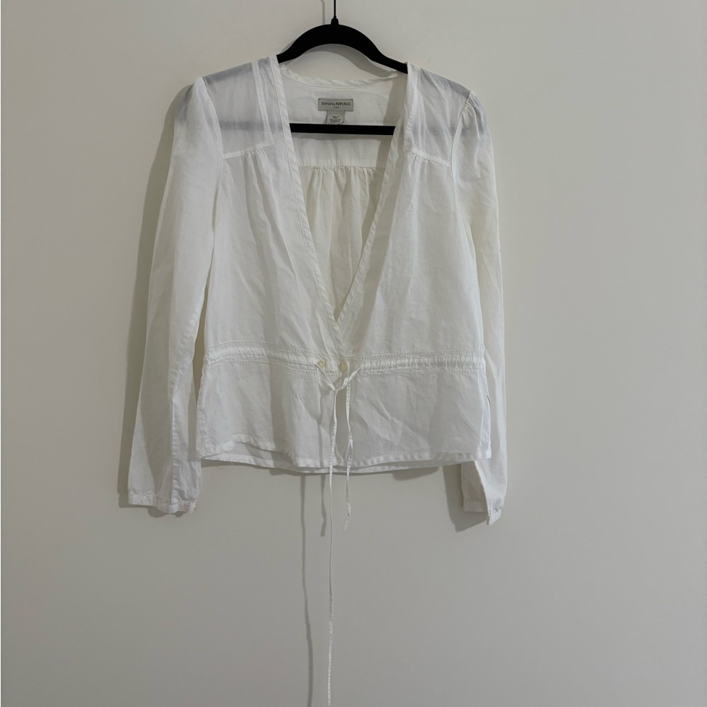 Banana Republic White Blouse